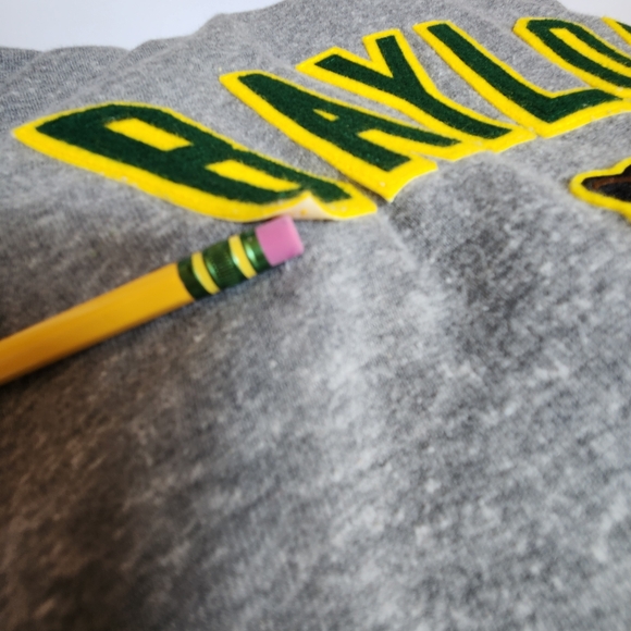 Baylor Bears University Hooded Sweatshirt Gray Letterman Soft Cozy Large - Picture 14 of 14